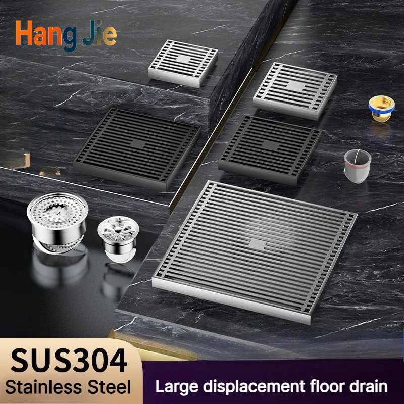Thickened 304 Stainless Steel Floor Drain, Large Caliber Anti-odor, Fits 110/160 Pipe, 12/15/20/30cm for Garden Balcony