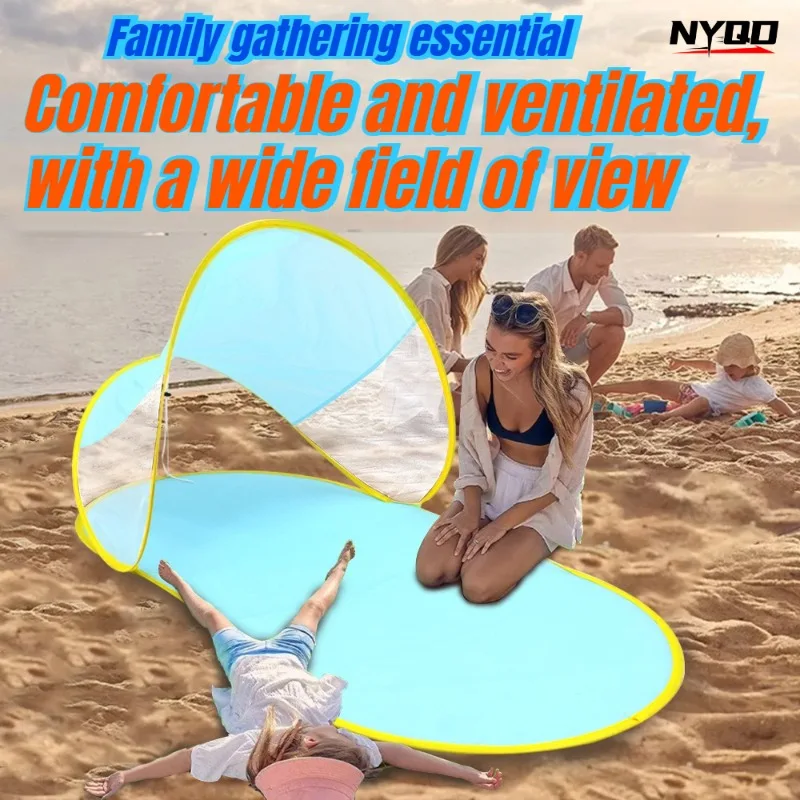 Quick-open Tent Automatic Camping Beach Outdoor Portable Sunscreen Tent Slippers Modeling Cross-border Outing Tent