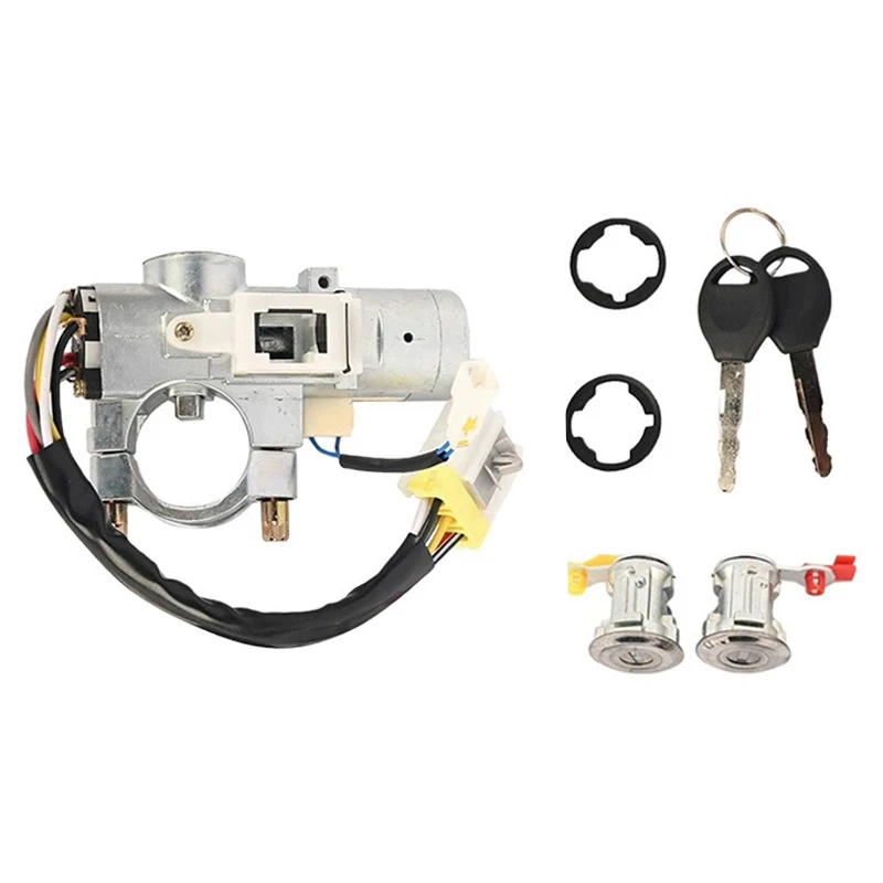H0600-3J125 Ignition Switch & Door Lock Cylinder with Keys Set Fit For 1999-2003 Nissan Frontier For 2000-2004 Nissan Xterra