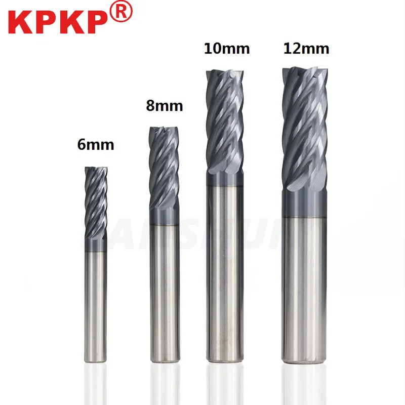 

Cnc HRC55 6 Твердосплавная концевая фреза с затоплением, металлическая сталь, 6 зубьев, фреза с ЧПУ, финишная обработка, фреза 4 мм, 6 мм, 8 мм, 10 мм, 12 мм