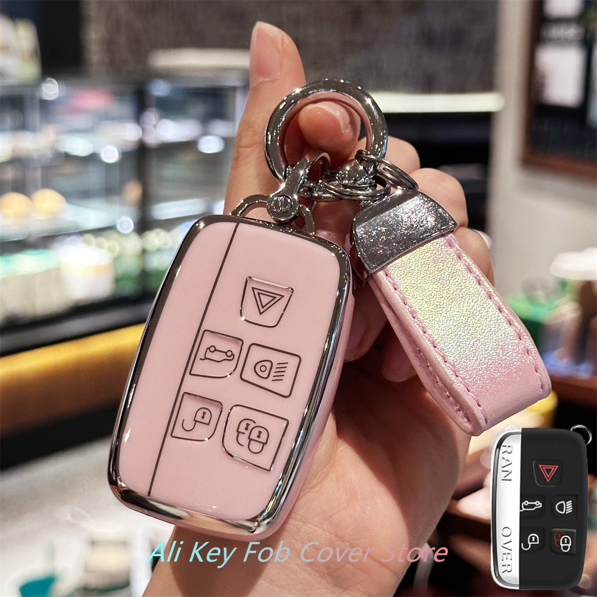 

Чехол для ключей для Evoque Velar Sport Discovery Freelander2 LR4 Land Rover Sport Jaguar XF XJ XE F-PACE F-Type ремешок