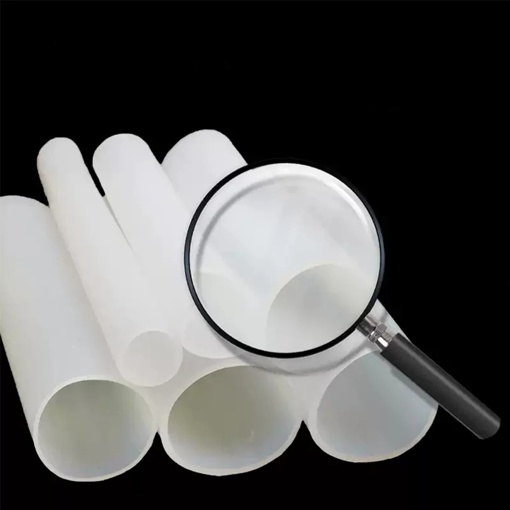 Mangueira de borracha de silicone de grau industrial branco, 1m, espessura de 2mm, tubo grande, diâmetro interno 20-150mm, resistente a altas temperaturas