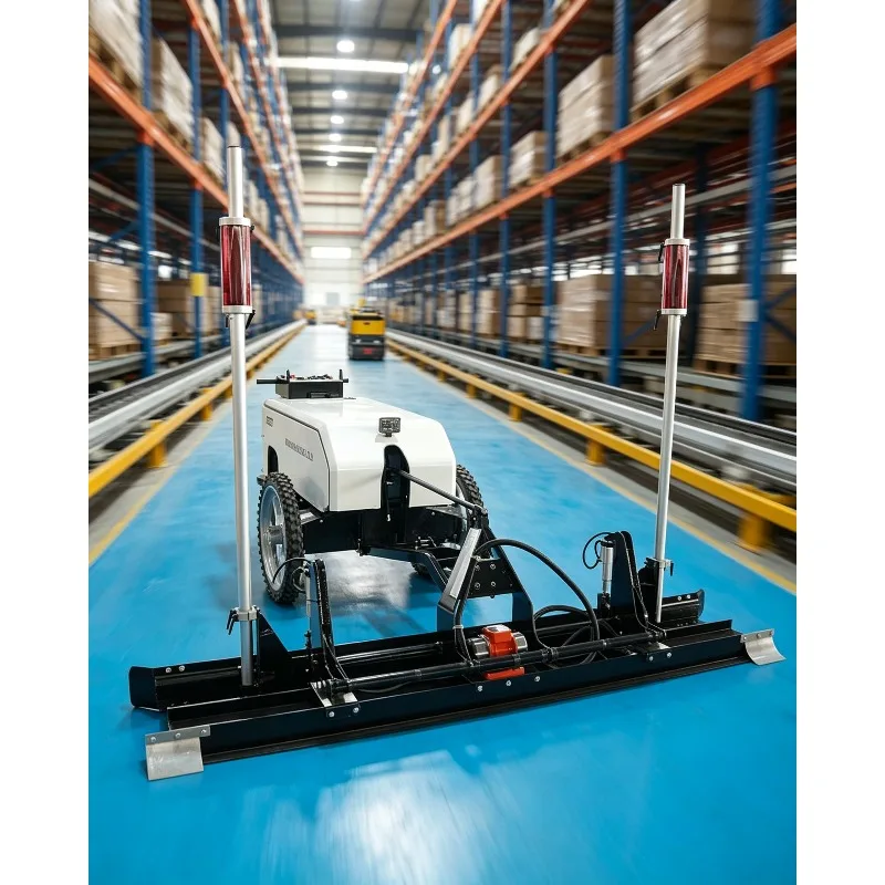 Concrete Paver Machine 4 Wheels Automatic Diesel Power Leveling Road Laser Screeding Vibrating Ride on Screed Laser Screed