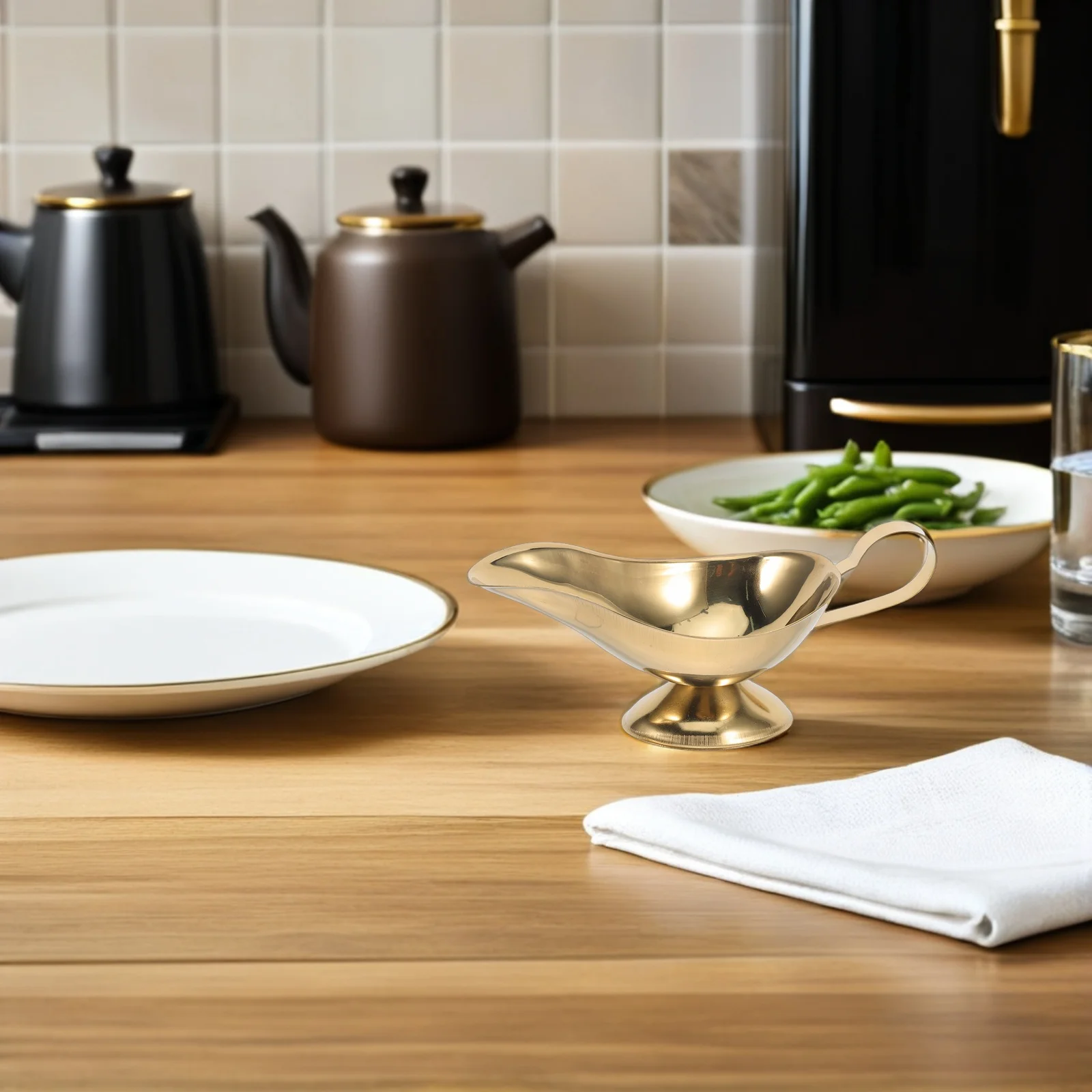 

2pcs Stainless Steel Gravy Boat 5Oz Sauce Serving Jug With Handle Buffet Condiment Bowl For Restaurant Christmas Thanksgiving