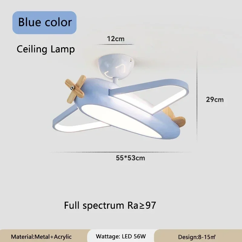 Vliegtuiglampen Moderne kinderkamer kroonluchters Led Eenvoudige creatieve babykamer Kleine jongen Meisje Slaapkamer Home Decor Kroonluchter