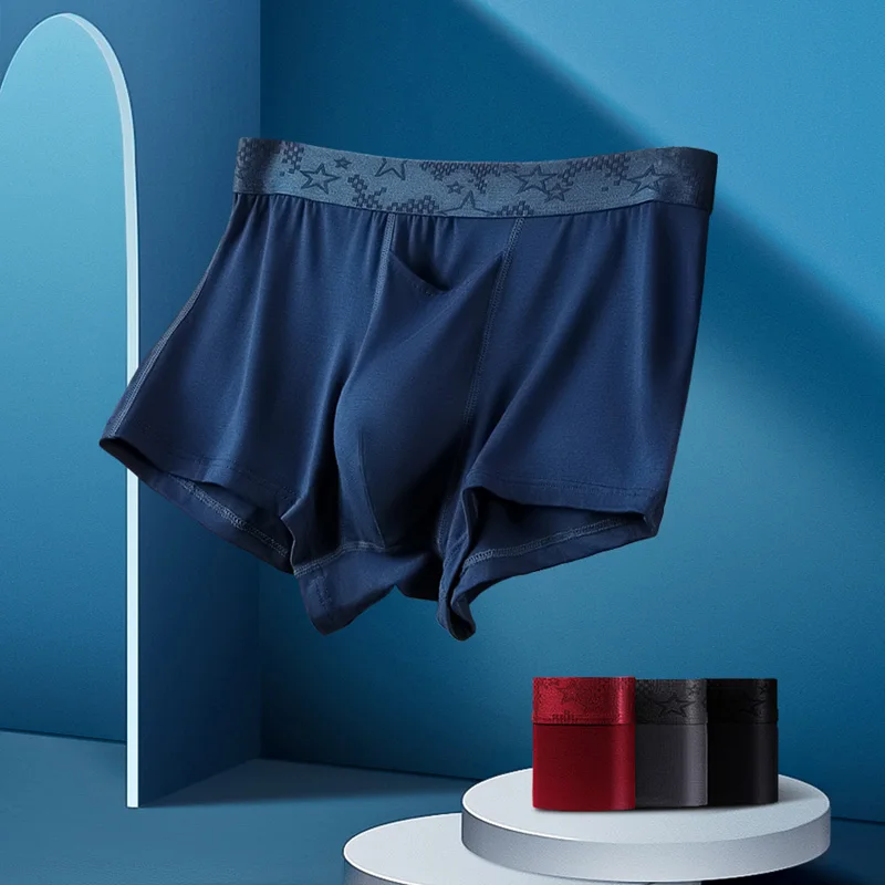 Gun split Briefs Men Modal Summer Breathable Sports boxers Ice Silk ice bag shorts