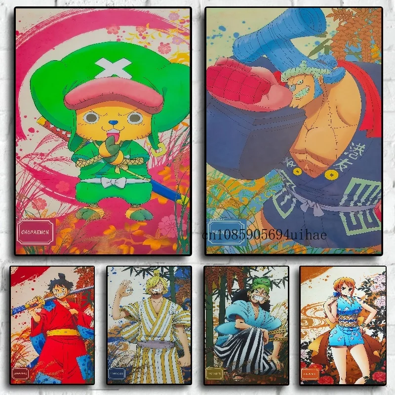 

Hot-blooded ONE PIECE Picture Luffy/Sanji/Zoro Wall Decor Print Anime High Quality Poster Home Wall Art Aesthetic Room Decor