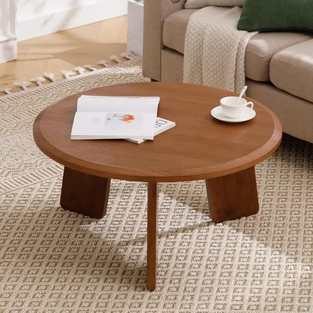 

Z Mid Century Modern Wood Coffee Table Living Room Cute Round Coffee Center Table Side Table For Living Room Office DecorZ