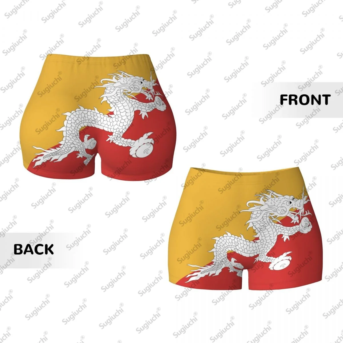 2026 부탄 국기 요가 반바지 여성용 운동 스크런치 힙업 하이웨이스트 짐 러닝 반바지