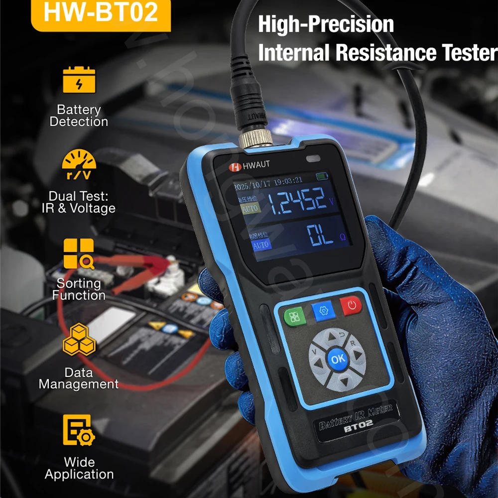 hw-bt02-4-wire-battery-internal-resistance-tester-high-precision-100v-voltage-meter-digital-megohmmeter-sorting-analyzer-tool