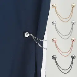 4pcs Multifunctional Magnetic Clothing Clips Boutonniere Pins Clothing Scarf Trouser Legs Headscarf Fixing Pin Decoration