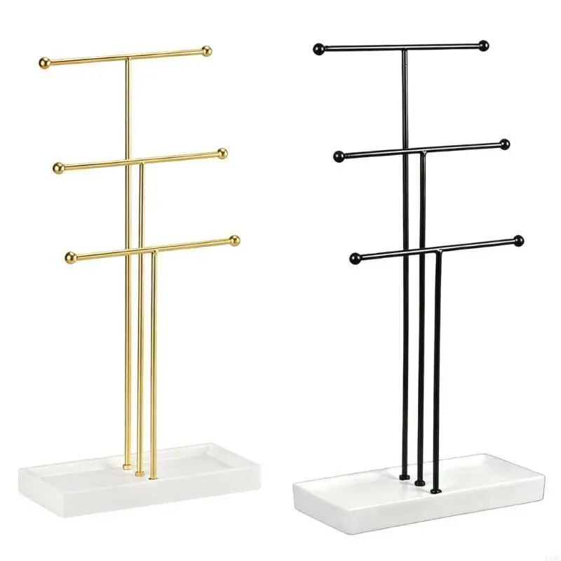 Space Efficient Metal Jewelry Organizers Stand for All Jewelry Pieces Storage in Dresser 