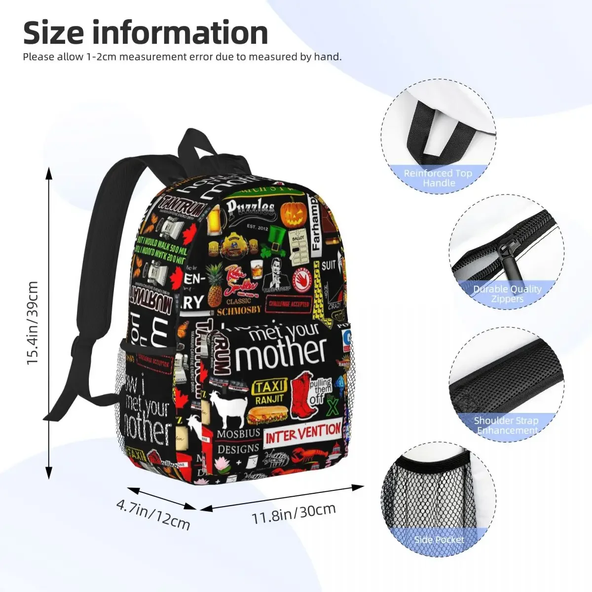 How I Met Your Mother Backpacks Boys Girls Bookbag Casual Students School Bags Laptop Rucksack Shoulder Bag Large Capacity