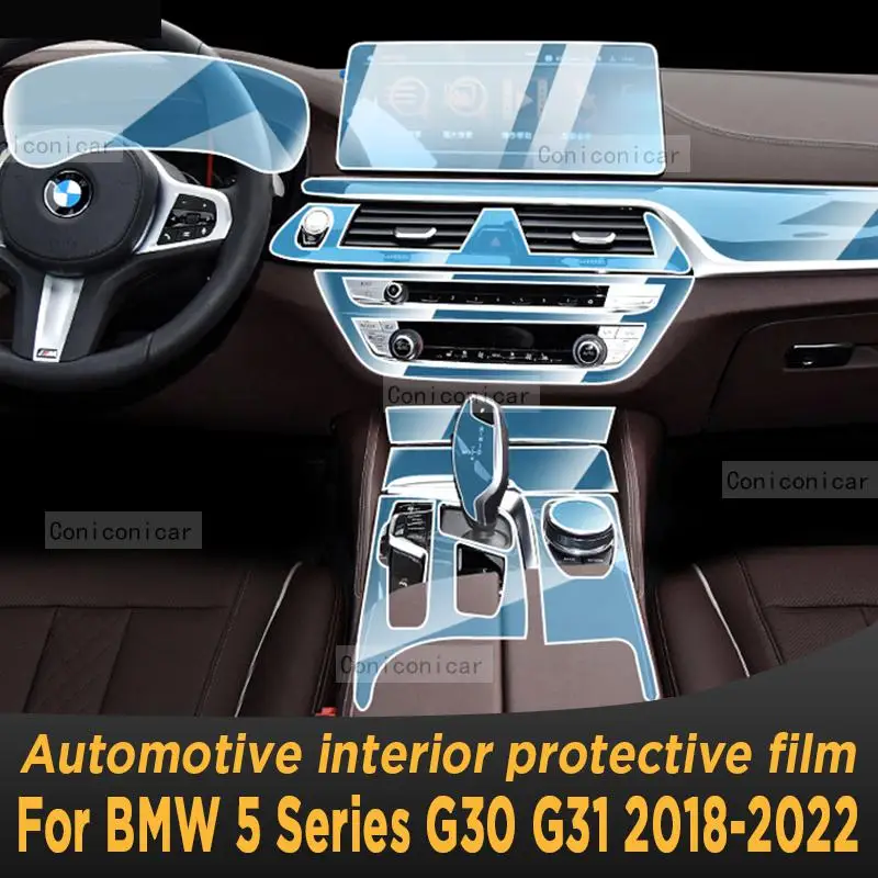 

For BMW 5 Series G30 G31 2018-2022 Gearbox Panel Navigation Automotive Interior Screen Protective Film TPU Anti-Scratch Sticker