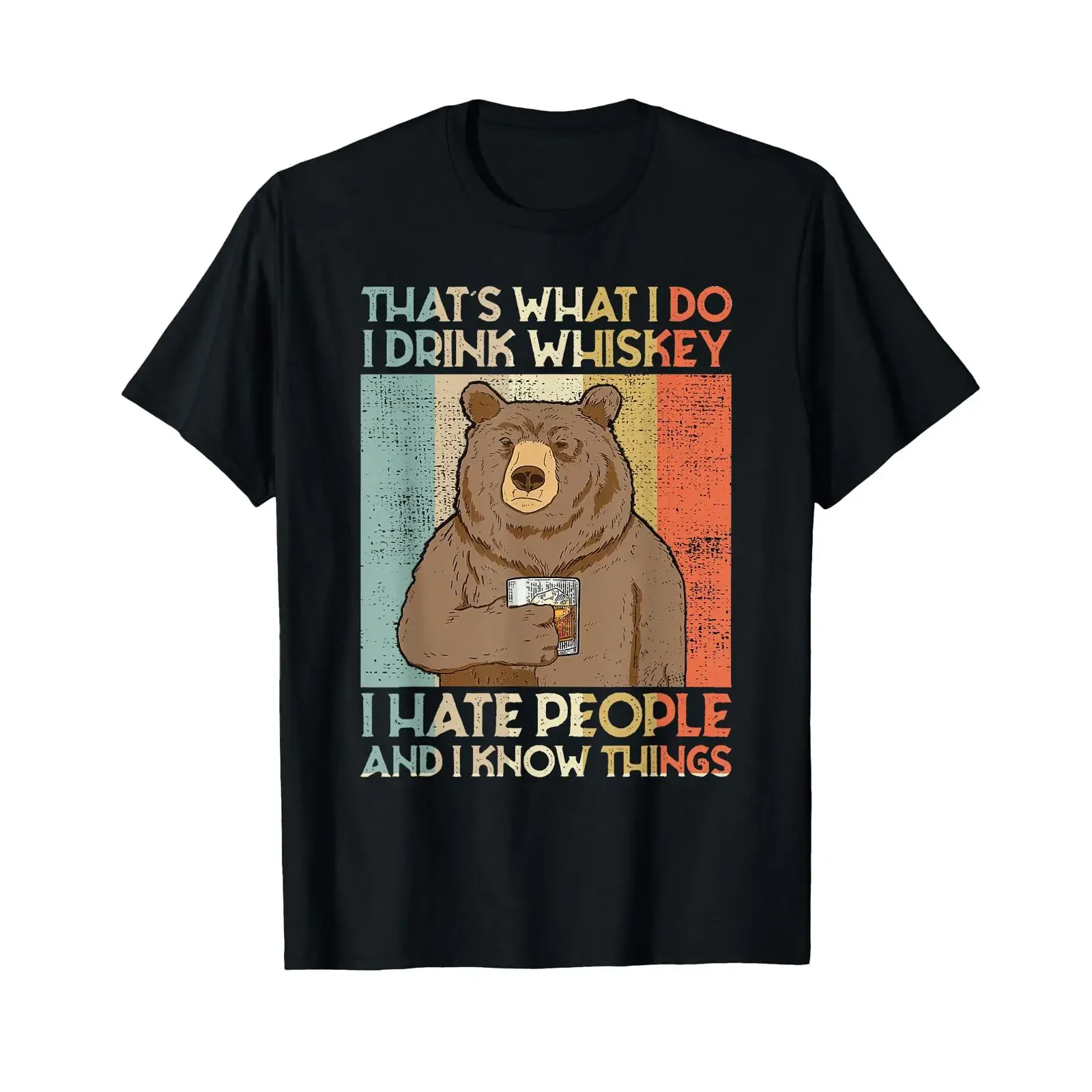T shirt with German text Das ist was ich macht trinke Malt Whiskey hasse Leute die Knoween black vintage Washed Soft
