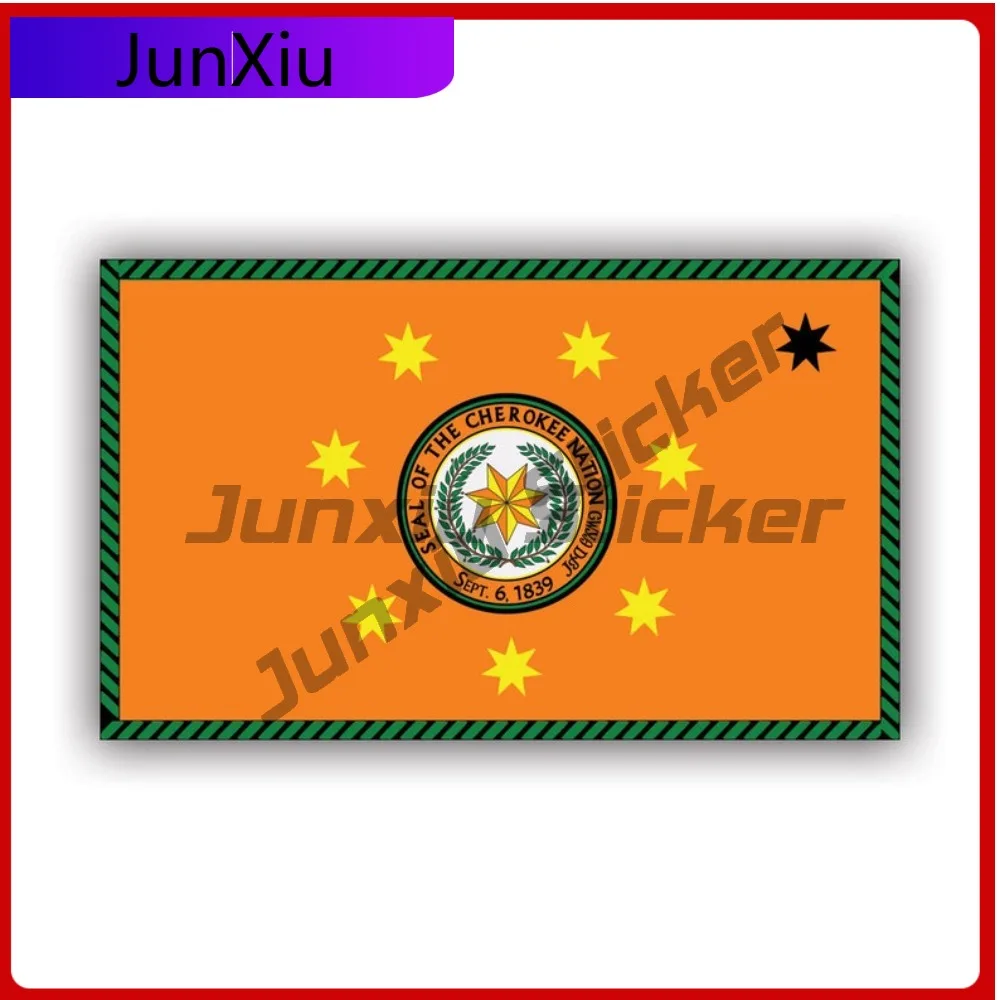 

Cherokee Nation Flag Sticker Uv Protected Decalsnation Of Oklahoma Tribe Native Car Sticker Vinyl Decal Waterproof Durable For