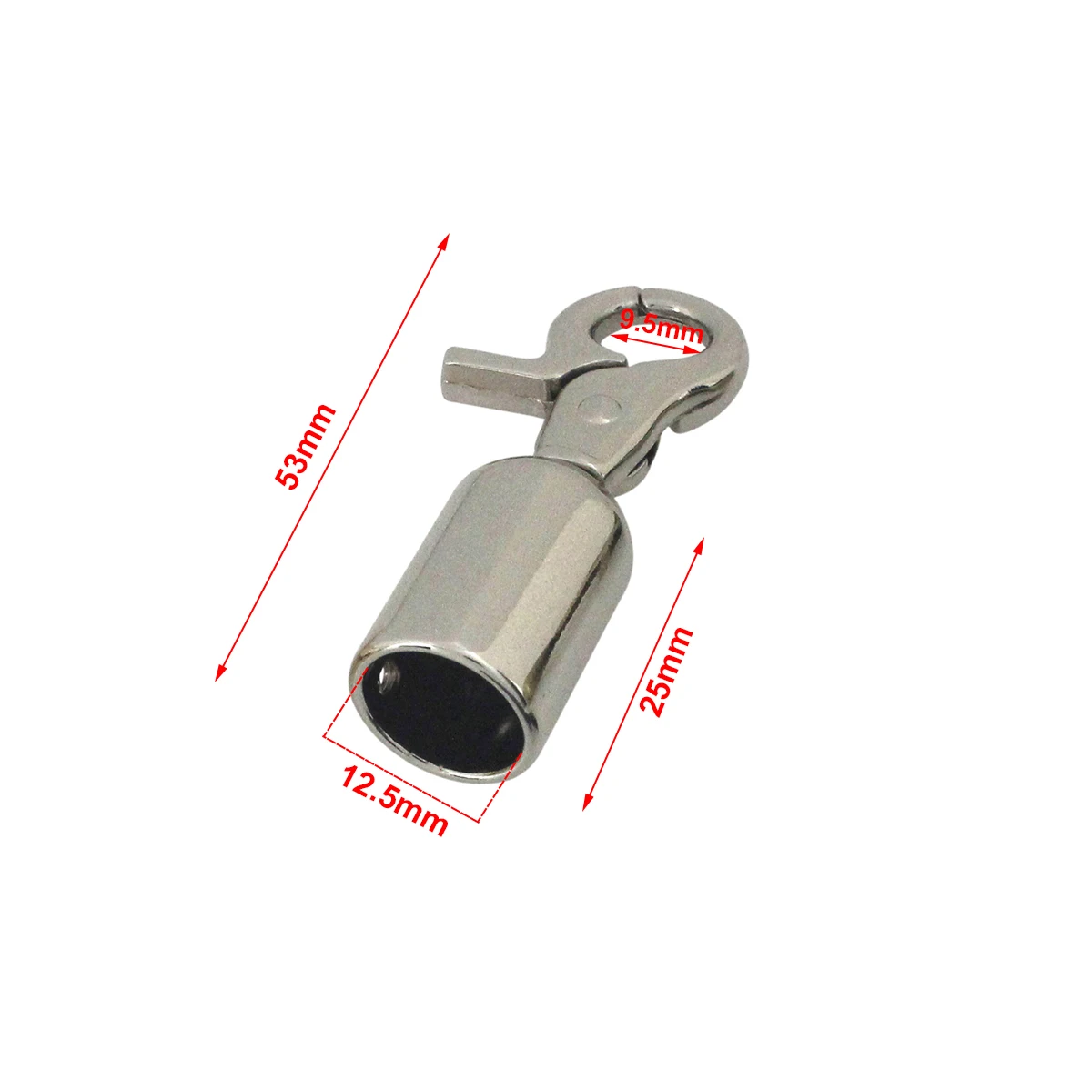 1pcs Metal Chain Leather Cord Crimps End Tip Caps Connectors Snap Hook Trigger Clasps Clips for Leather Craft Bag Strap Belt