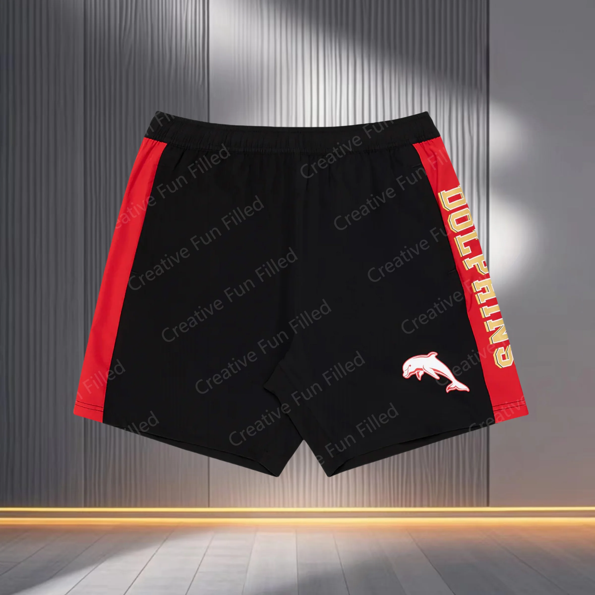 

New NRL Dolphin "Aloha" Volley Sports Shorts for Summer 2025, Oversized Cartoon Top, Children/adult Sports Shorts Jersey