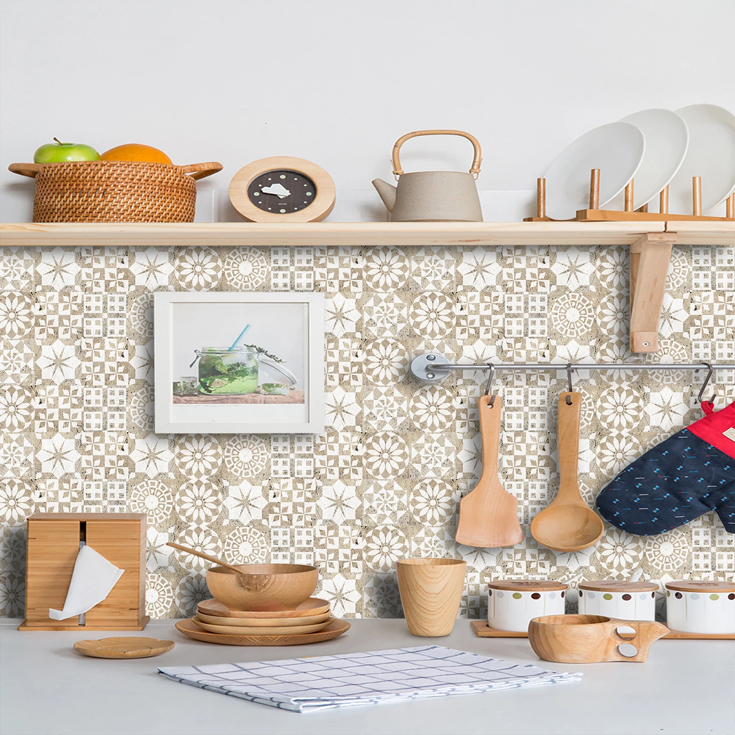 Marmor-Textur Keramik-Wandaufkleber Badezimmer Küche Backsplash Dekorative Zierleiste Fußleiste Abzieh- und Aufkleb-Kunst-Wandtattoos – Detail 13