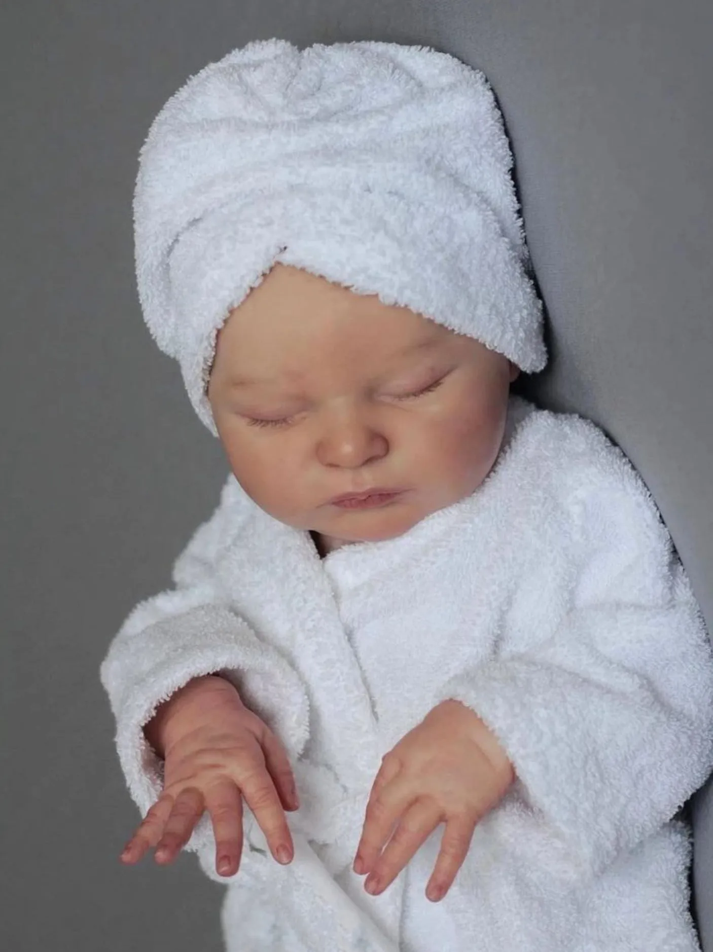 50 CM Soft Silicone Asleep Reborn Baby Art Bebe Doll Toy For Girl Lifelike 3D Skin With Visible Veins Kid Gift