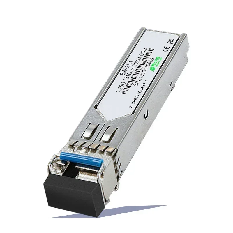 BIDI LC-Anschluss-Transceiver, WDM, SFP-Modul, Gigabit, Singlemode, Glasfaser-Ethernet, kompatibel mit Cisco, Huawei, 1,25 G