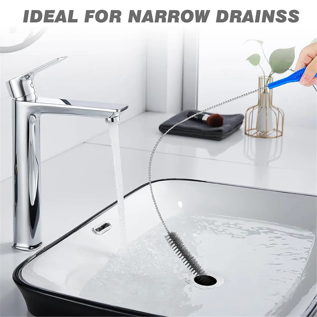 A013 Drain Cleaning Brush Set,Flexible Long Pipe Snake Hair Clogs Catcher Cleaner Tool for Sewer Drain,Pipe Brush,Sink