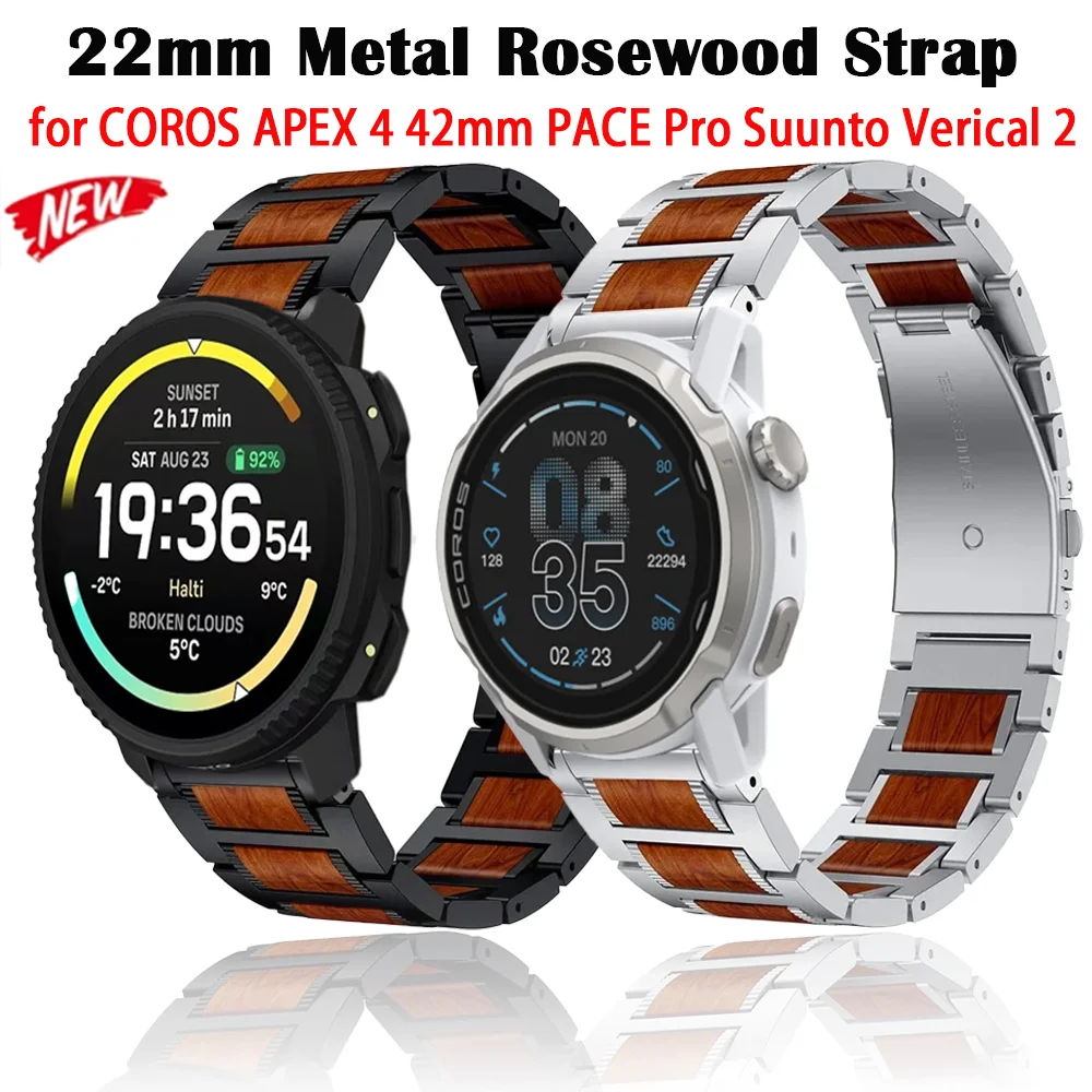 22Mm Metal Rosewood… - image