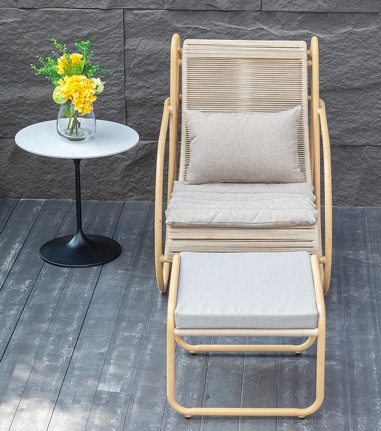 Balcony note rocking chair, courtyard leisure rattan chair, nap lounge chair, lying bed, nap chair