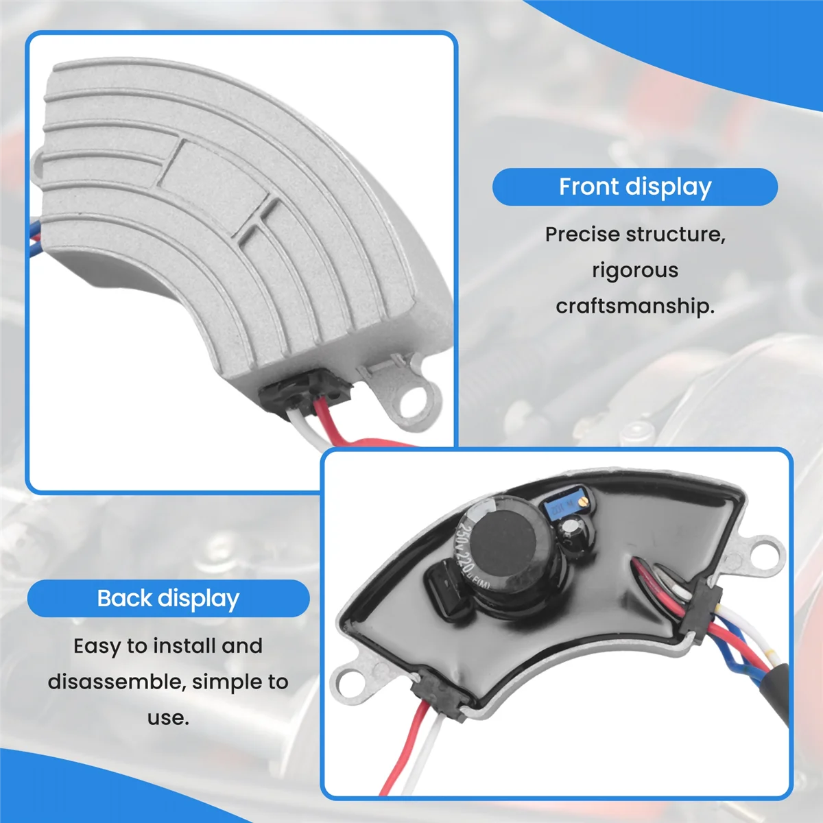 Grey 2KW-3KW Generator Petrol Automatic Voltage Regulator AVR Aluminum Shell
