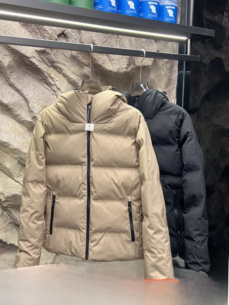 

Lightweight Windproof Waterproof Men's Autumn Winter Hooded Cotton Jaet Sl Stiching Warm Cotton Outerwear Coat