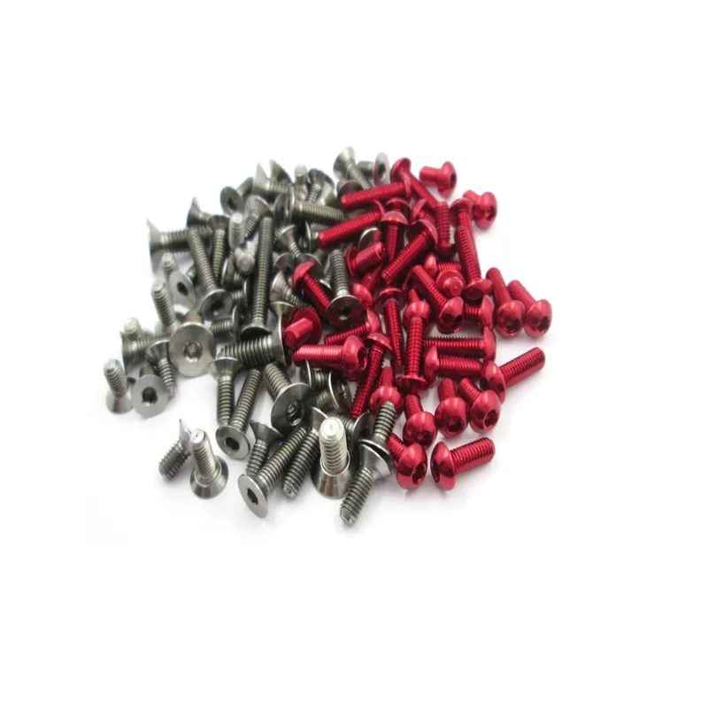 

Original T works TASSU-Re12-R 64 Titanium & 7075-T6 (UFO Head) Red Screw set 39Pcs.(For T.O.P. Rebel 12 ) Rc part