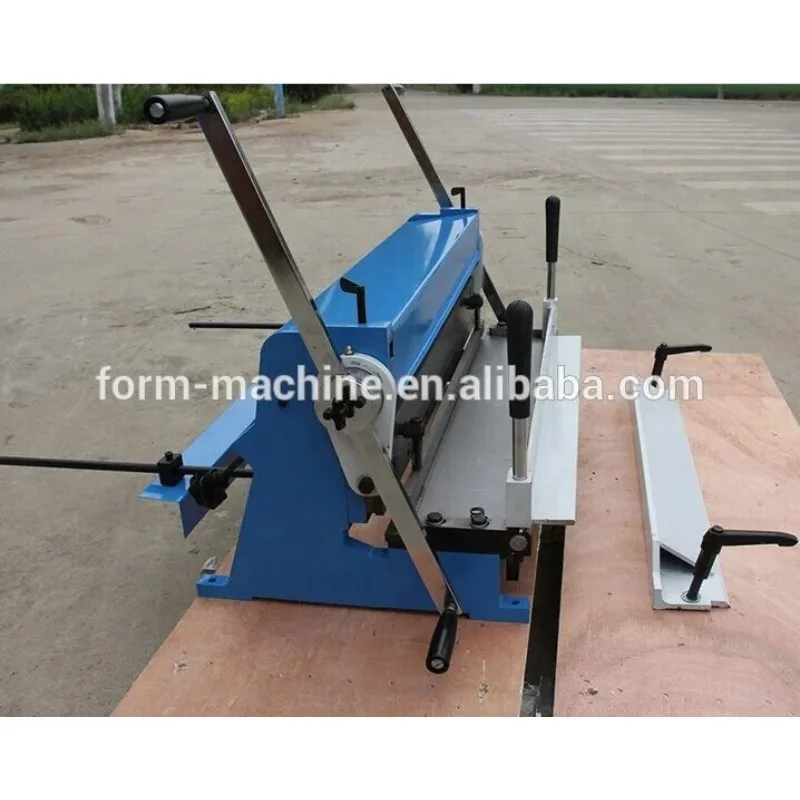 Manual Hand Operated Sheet Metal Shear Brake Roll 3 In 1 Shearing Bending Rolling Machine Combination Machine For Sale