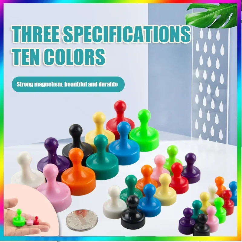 10PCS 12 x 19mm Noticeboard Thumbtacks Message Fridge Sticker Magnetic Pushpin Whiteboard Magnet NdFeB Magnetic Push Pins