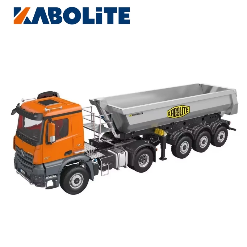 NEW KABOLITE 1/14 Scale 5801 RC Metal Tractor Truck With Trailer 4x4 RC Toys Painted Assembled Cars Vehicle Motor Model