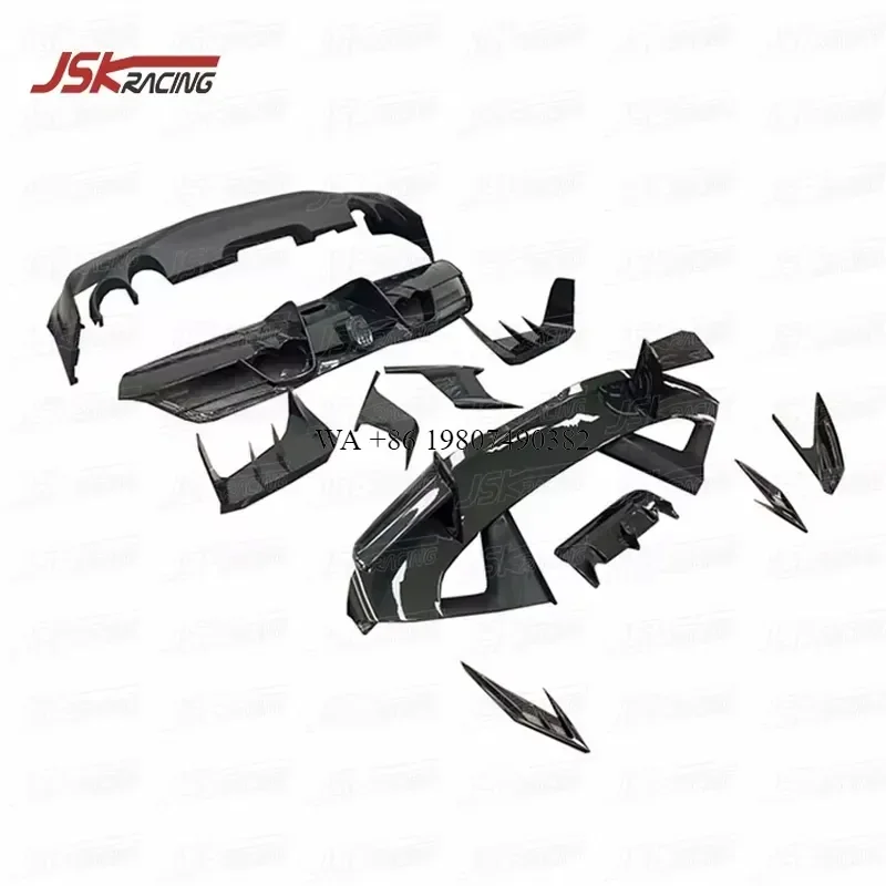 Wmwmnu M Style Half Carbon Fiber Body Kit for F8 Tributo Spider 2019 2020 2021 Front Bumper Lip Side Skirt Rear