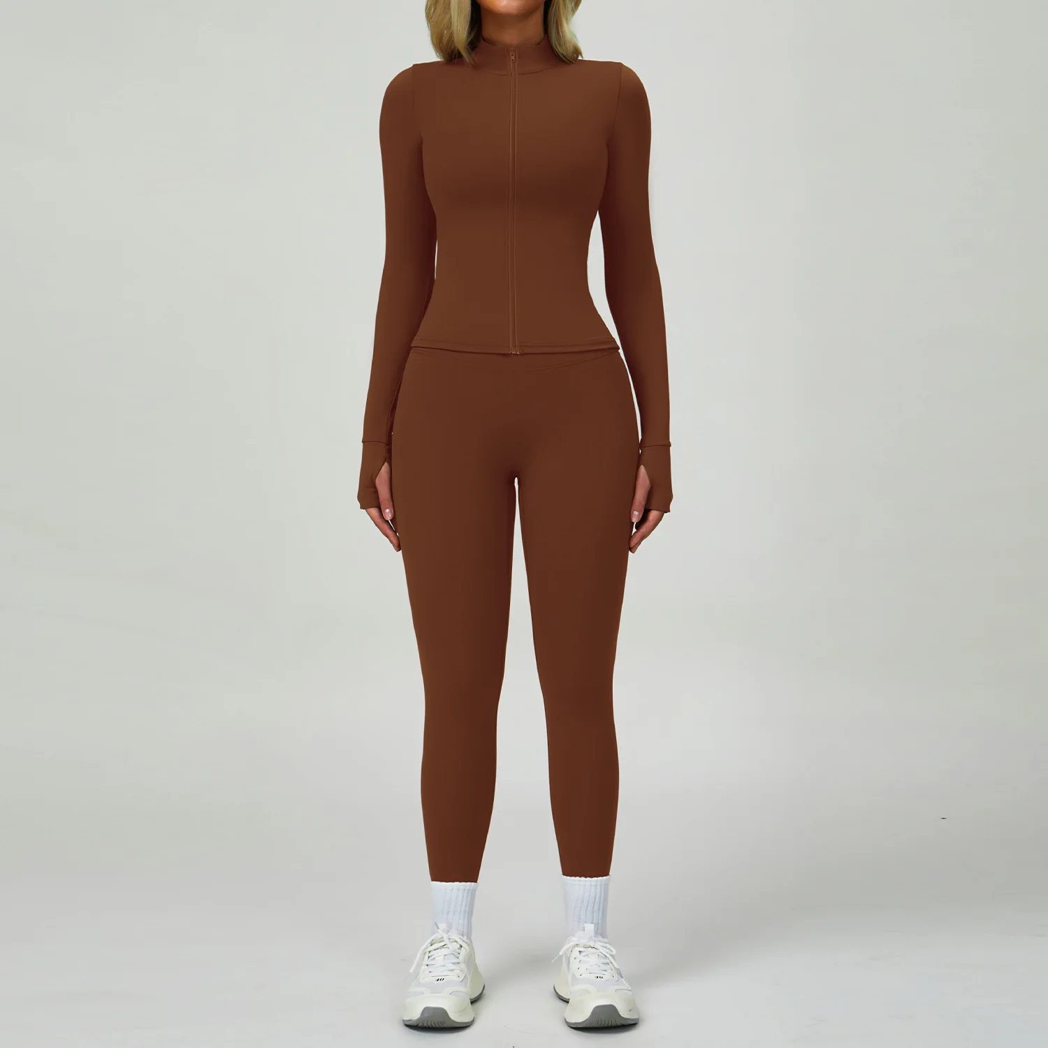 2PCS Yoga Set Women Tracksuit Workout Sets Gym Clothes Push Up Fitness Long Sleeved Running Sportwear Sport Bra Leggings Suit