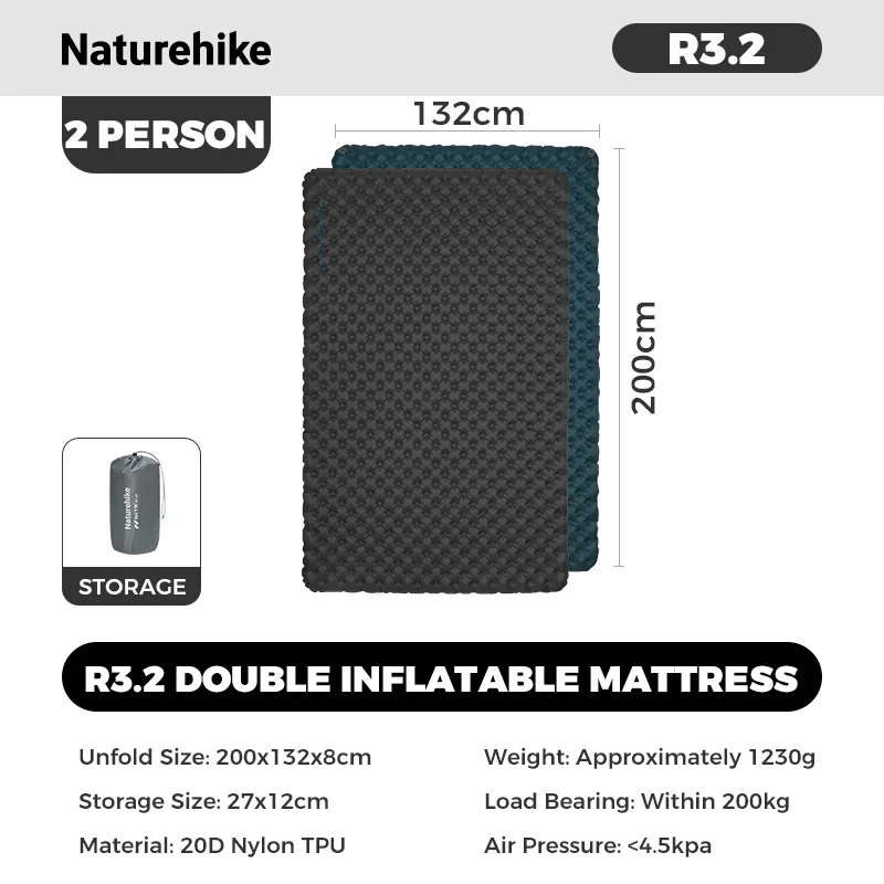 Naturehike Campingmat 3.5/4.6/5.8/8.8 Hoge R-waarde Ultralichte warme opblaasbare matras Outdoor draagbare opvouwbare opblaasbare matten