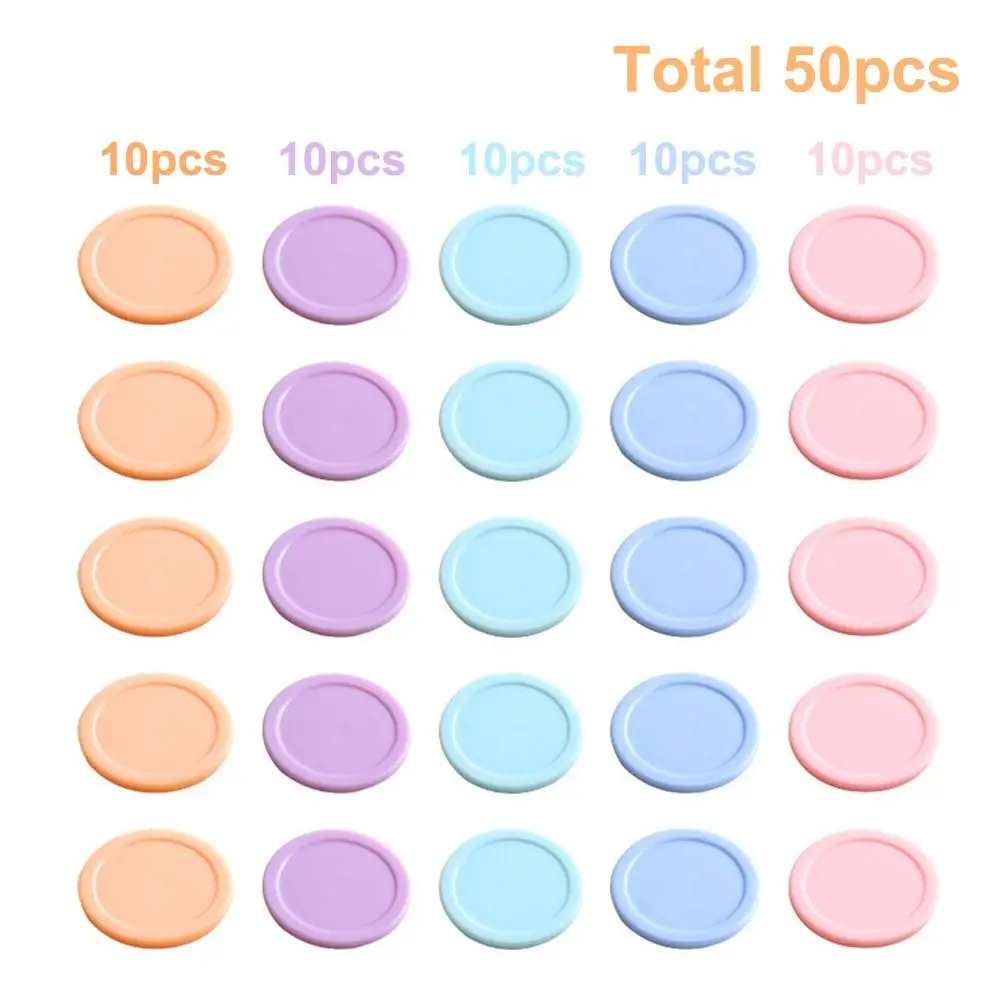 50pcs Plastic Round Counting Chips Colorful Lightweight Montessori Bingo Chips Geometry Teaching Counters Montessori Learning