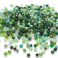 500pcs 4mm Rondelle Crystal Beads AB Color Faceted Glass Loose Spacer Round Beads for DIY Jewelry Making Bracelets Necklaces