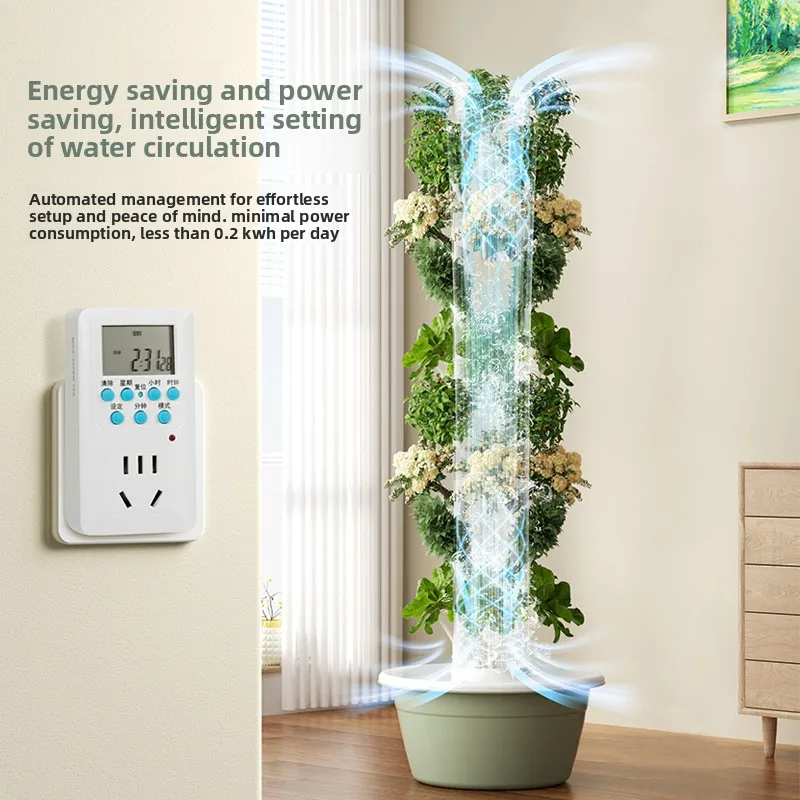 Vertical Hydroponic Tower Soilless Vegetable Growing System Smart Indoor Garden