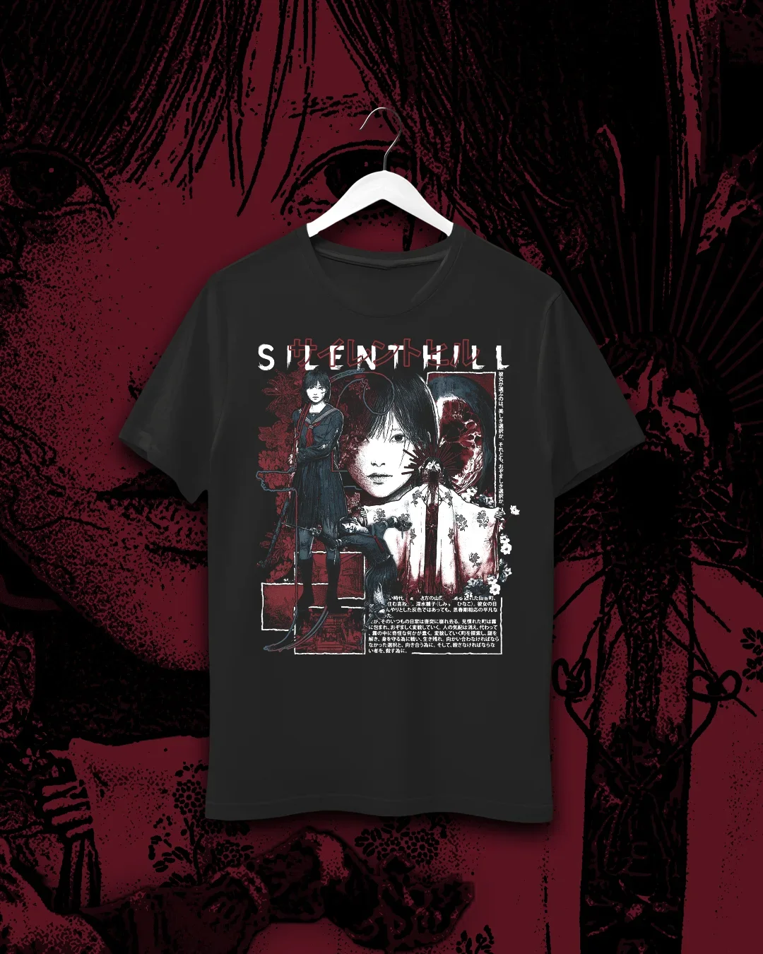 

Classic Horror Game New Silent Hill F Graphic T-shirt Men Oversized Street Hip Hop Sleeve Gifts Streetwear Female Male Clothes