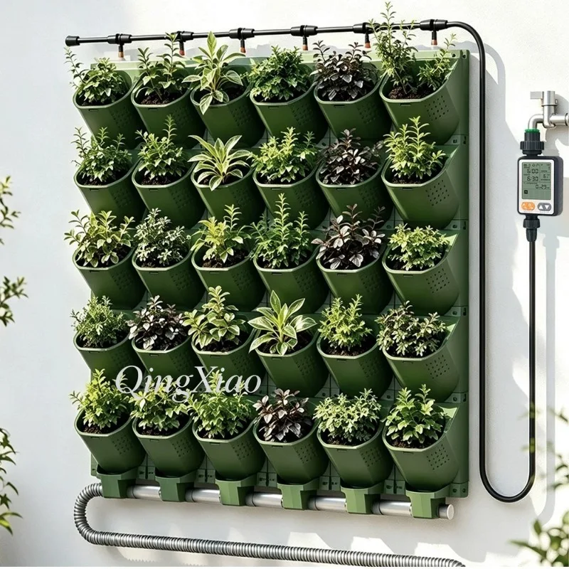 Vertical Garden Wall Planter Self-Watering Modular Flower Pot System for Vegetables Herbs Indoor Outdoor Home Patio Decor