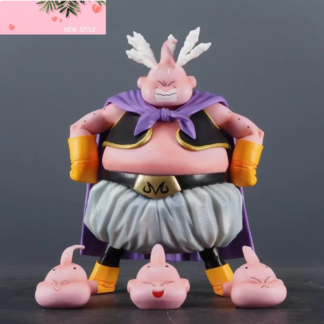 

Anime Dragon Ball Z Fat Buu Figure Four Heads Replaceable Majin Buu Action Figures 20cm Pvc Statue Collection Model Toys Gifts