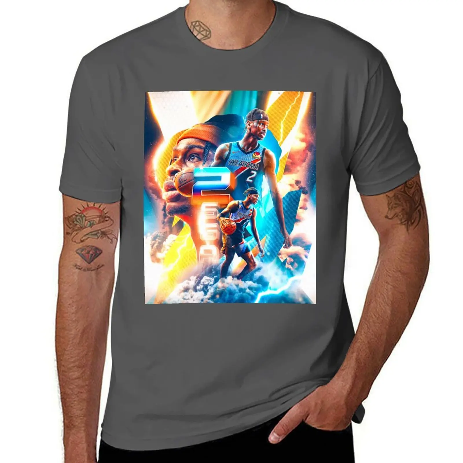 

Баскетбольная футболка Shai Gilgeous-Alexander 2, персонализированная хлопковая футболка, футболка из 100% хлопка