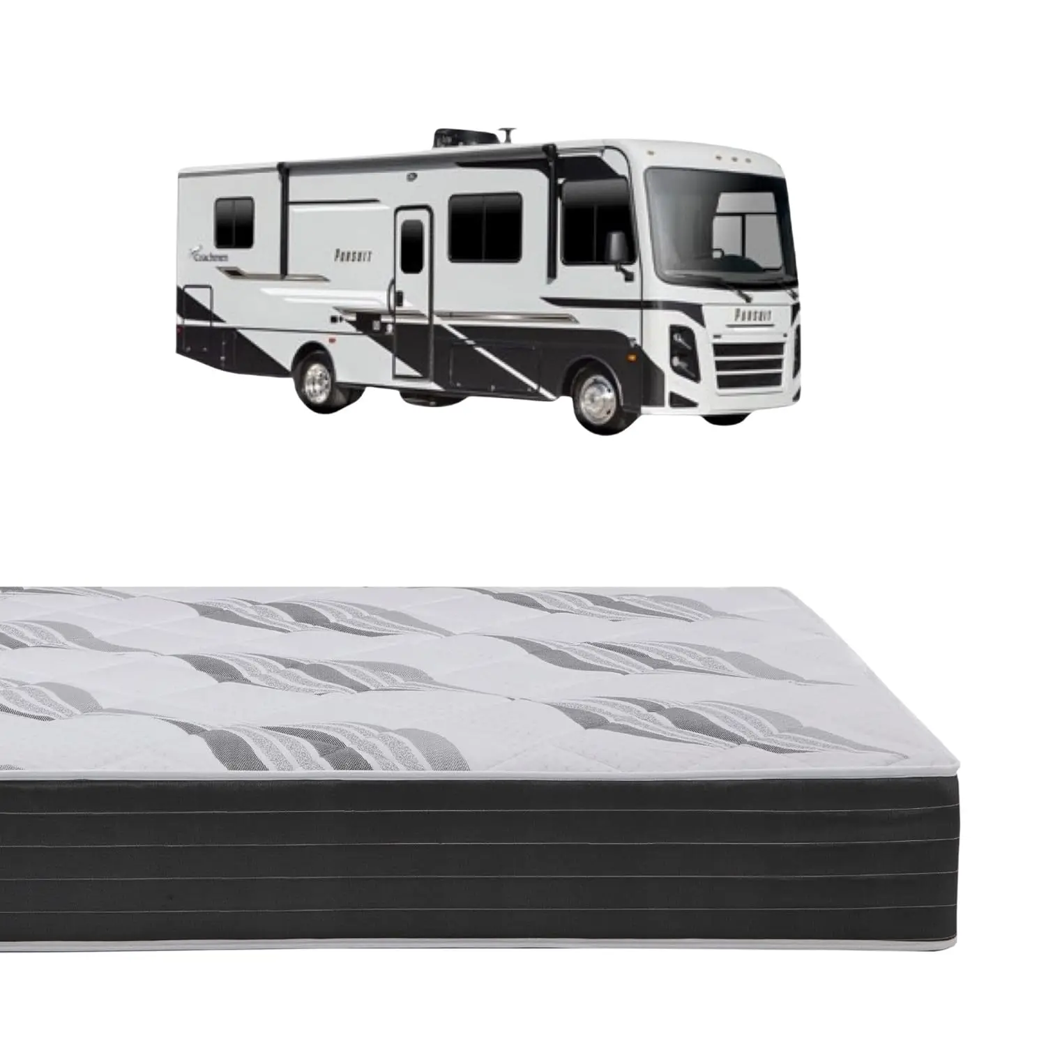 Roam 2.0 RV 12" Hybrid Mattress with Gel Memory Foam, RV Short Queen 60x74 Mattress, Luxury Medium Feel Made, Customized