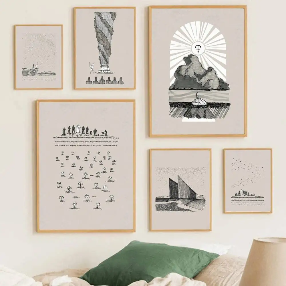Bible Truss Good Shepherd Posters Living Room Bar Cafe Quality Canvas Vintage Style Comics Painting Art Home Wall Decor Picture