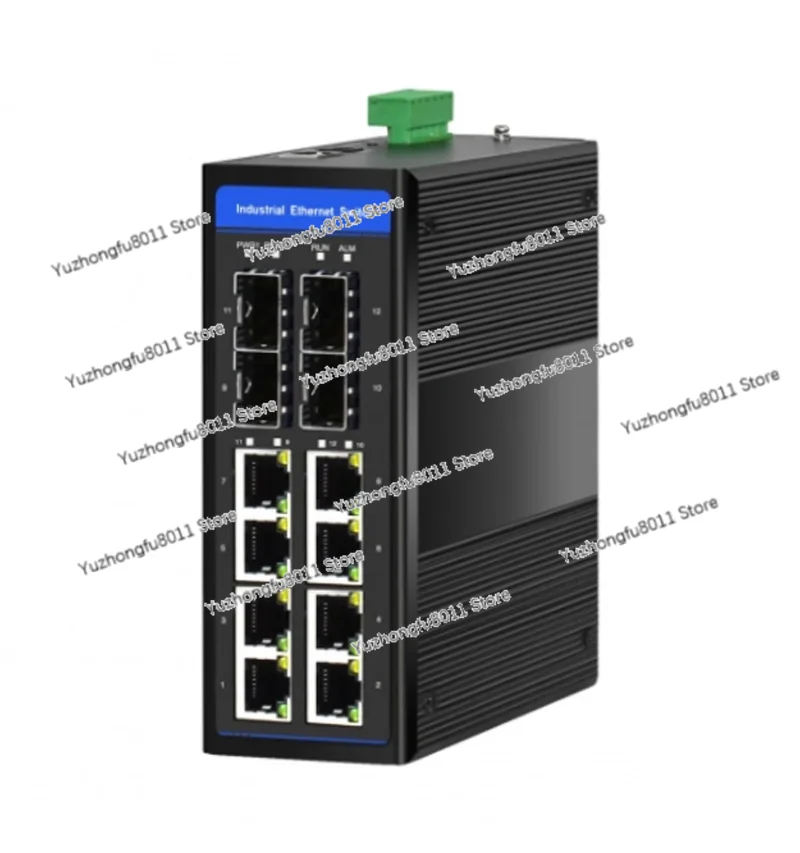 12 Port 48V Din Rail Gigabit L2 Beheerd Poe Switch Industriële Poe 2.5G Netwerk Switch