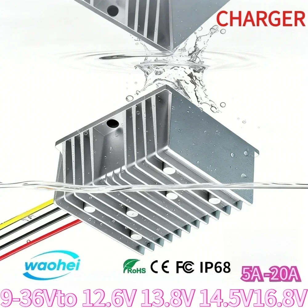 

Преобразователь напряжения DC9-36V в DC12.6V/13.8V/14.5V/16.8V, 5A-20A, понижающий/повышающий стабилизатор, зарядное устройство для аккумуляторов, интеллектуальная система для двух аккумуляторов, для автомобиля, CE
