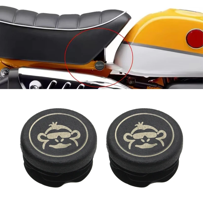 2PCS Motorcycle Frame End Caps Frame Hole Cover Caps Plug Decorative For Honda Monkey 125 Monkey125 2018 2019 2020 2021-