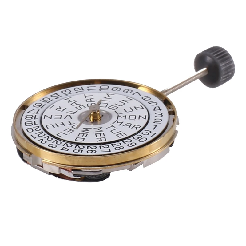 7022 Watch Movement Double Calendar Watch Movement Replace 956.412 Three Pin Watch Accessories